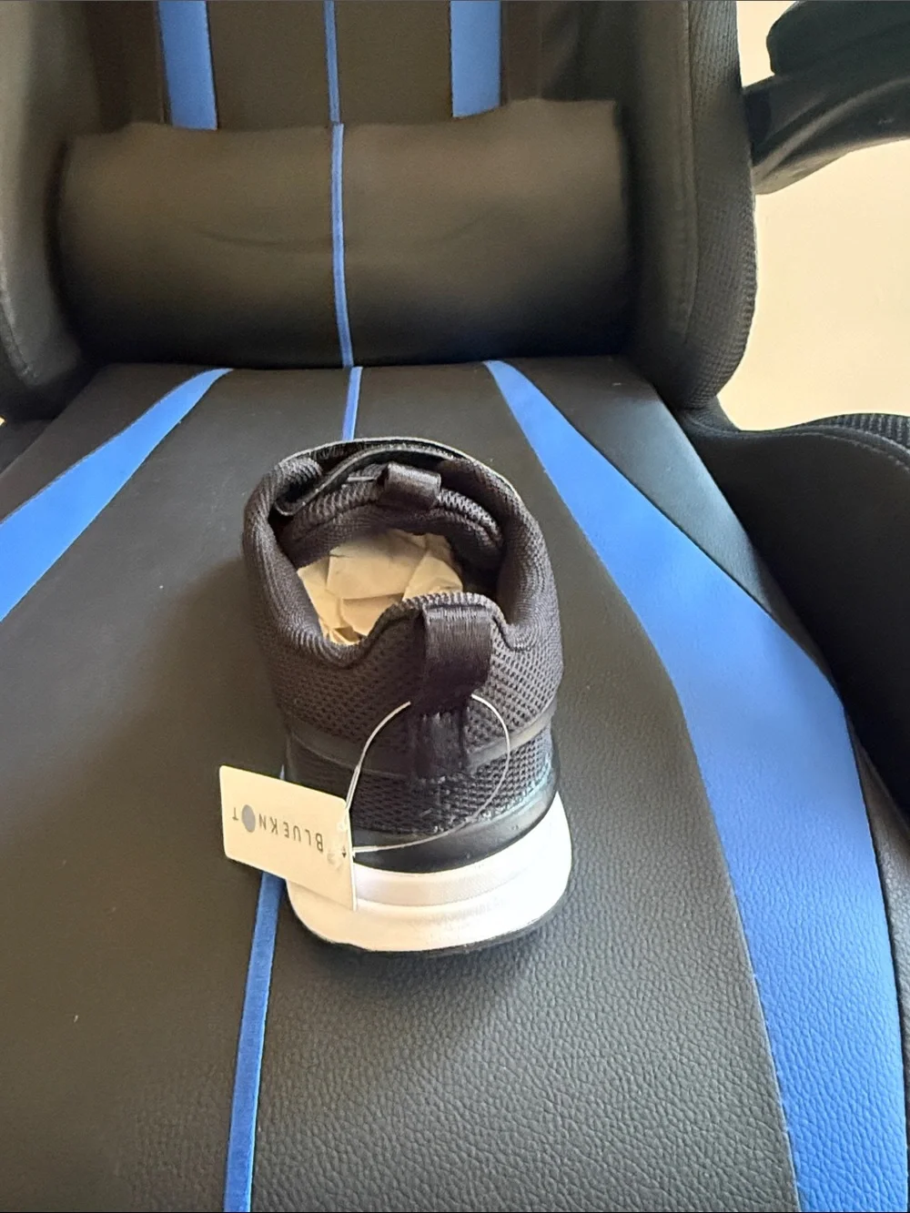 Kids Black Mesh Sneaker with Easy Hook-and-Loop Strap